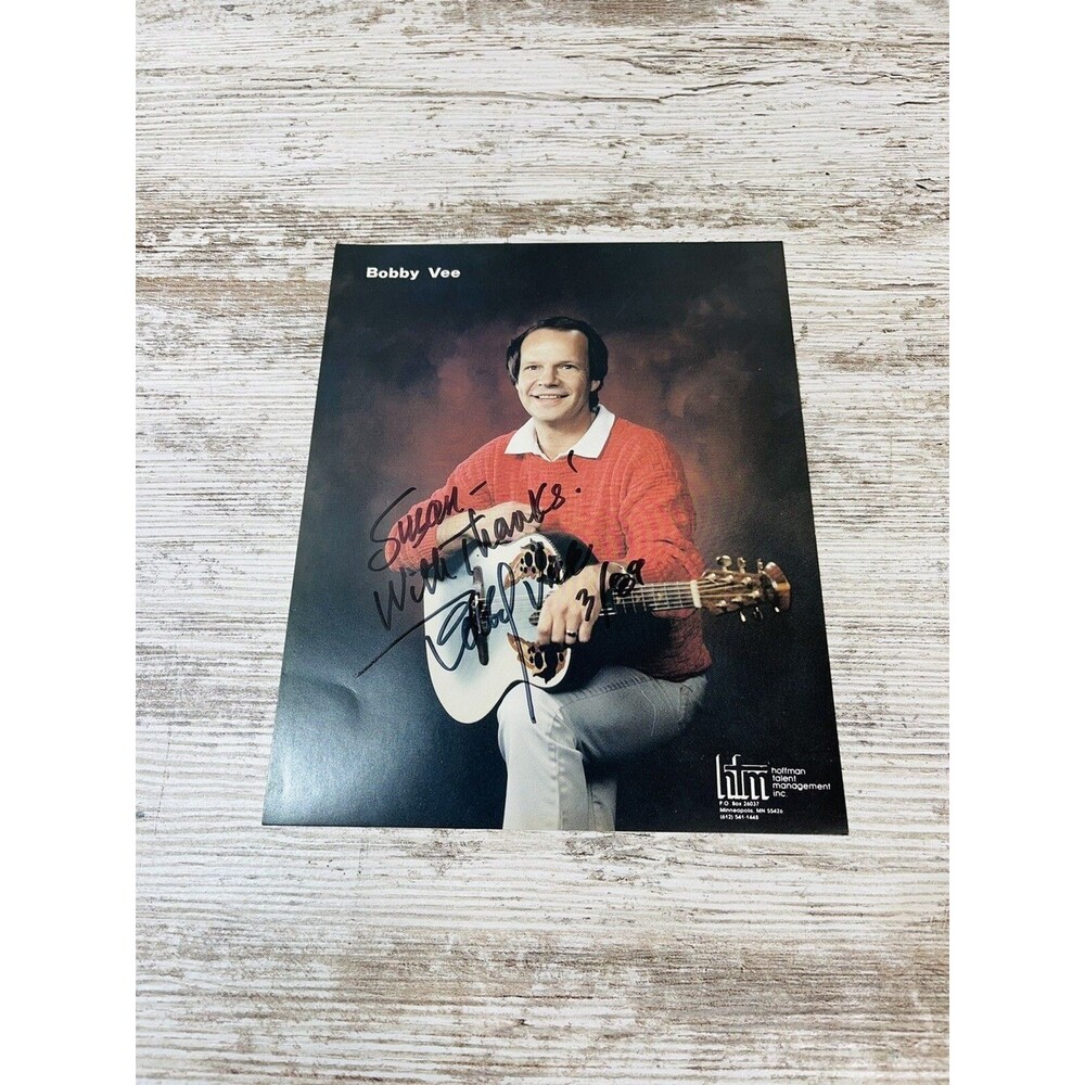 BOBBY VEE Signed Autographed Photo Hoffman Talent Management Inc. 8 X 10